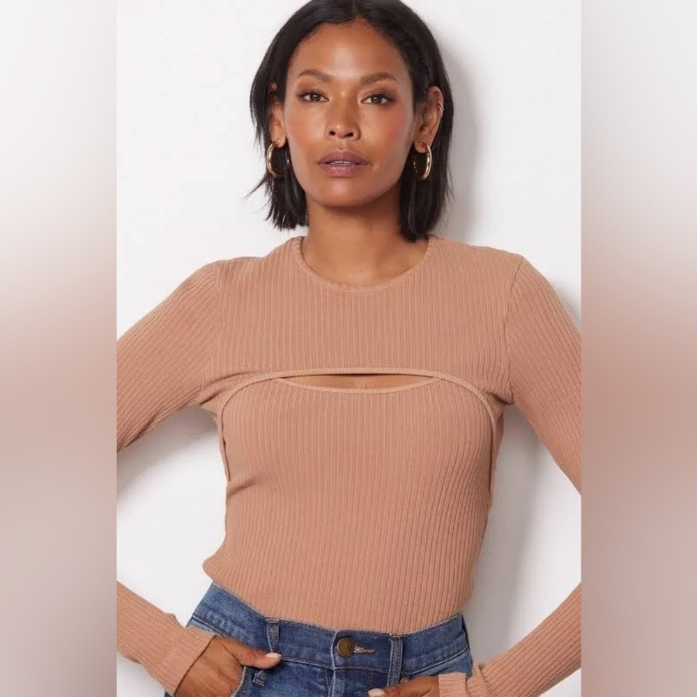 Agolde Lyza Cut Out Rib Top size XS